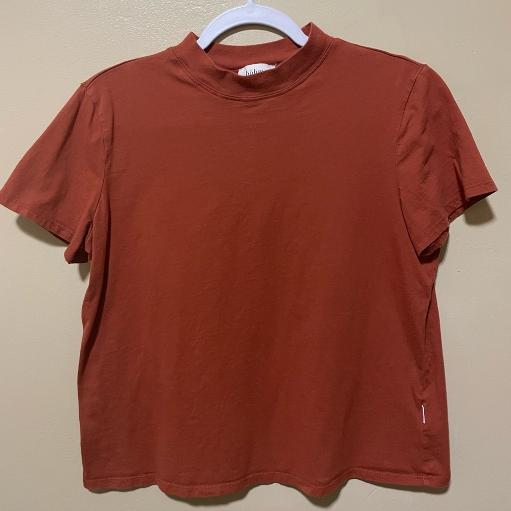 Böhme orange mock neck t-shirt